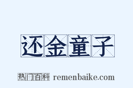 还金童子是什么意思的图片